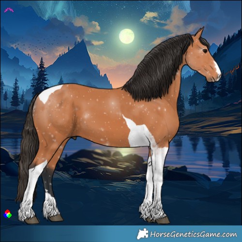 Horse Color:Bay Tobiano 
