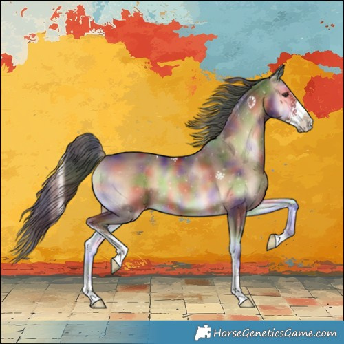 Horse Color:Nacre Liver Red Onyx Sabino