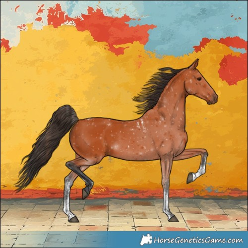 Horse Color:Powder White Bay 