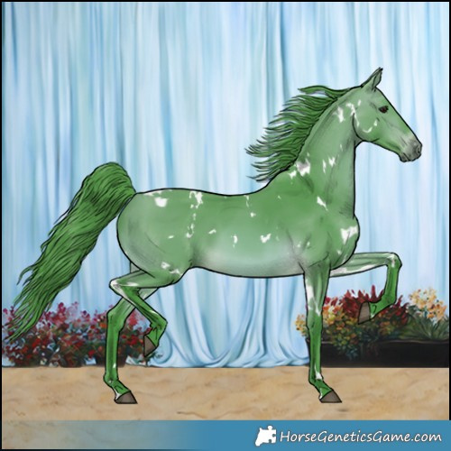 Horse Color:Watercolor White Spotted Bay 