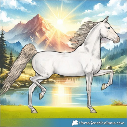Horse Color:Perlino Roan 