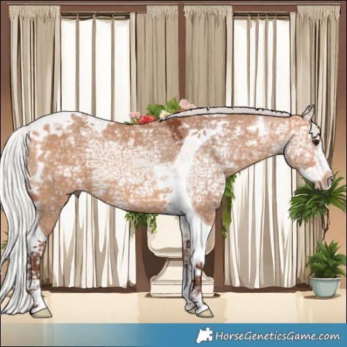 Horse Color:Silver Bay Ice Dun Splash Tobiano 