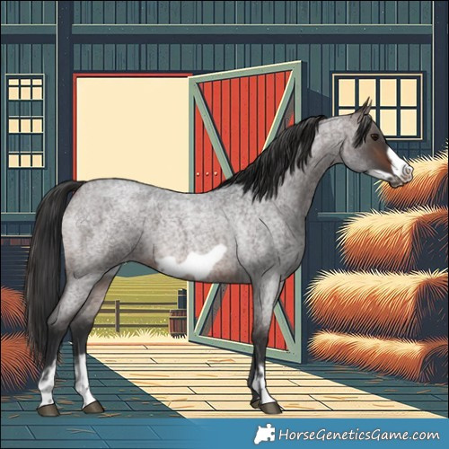 Horse Color:Brown Roan Sabino Frame 