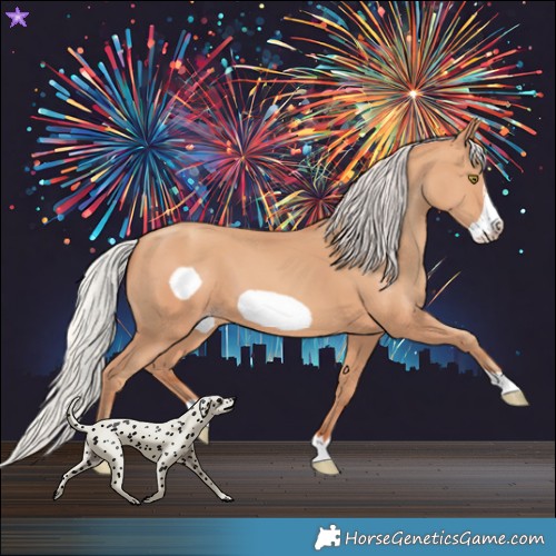 Horse Color:Silver Amber Champagne Frame 