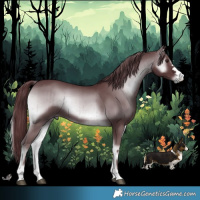 Horse Color:Chocolate Blue Onyx Chinchilla Brindle 