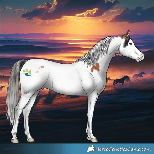Horse Color:Bay Splash Tobiano Rabicano