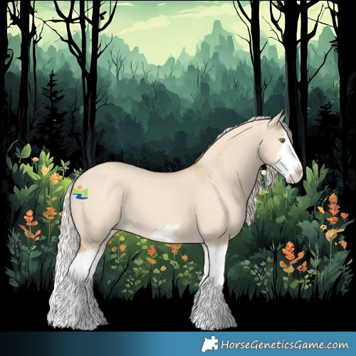 Horse Color:Silver Classic Champagne Dun Splash Frame 