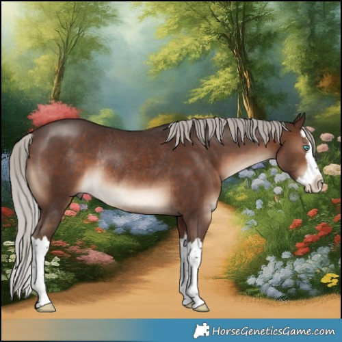Horse Color:Silver Brown Splash Rabicano