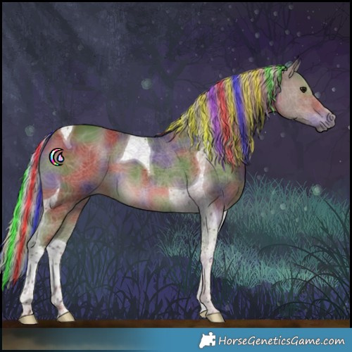Horse Color:Painted Nacre Silver Black Tobiano 