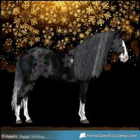 Horse Color:Midnight Black Chinchilla Ice Splash