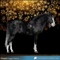 Horse Color:Midnight Black Chinchilla Ice Splash