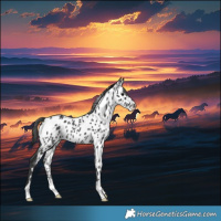 Horse Color:Black Appaloosa Rabicano