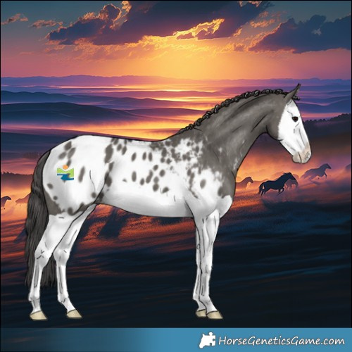 Horse Color:Grullo Splash Appaloosa