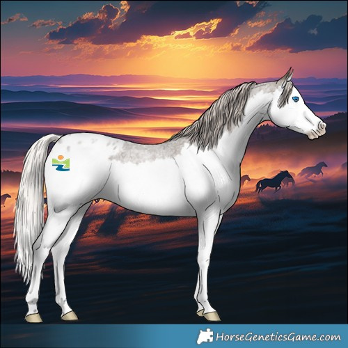 Horse Color:Silver Blue Roan Splash Appaloosa Rabicano