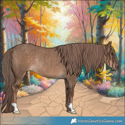 Horse Color:Liver Red Dun Rabicano Brindle 