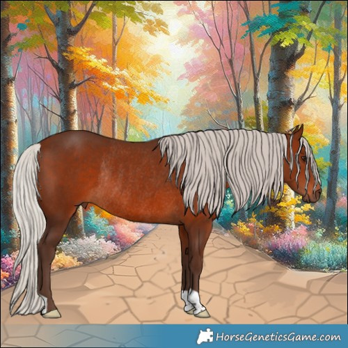 Horse Color:Silver Brown Rabicano 