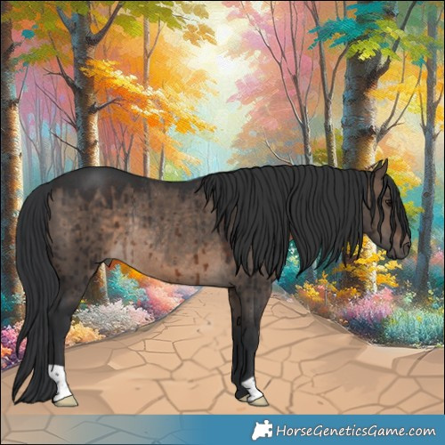 Horse Color:Brown Dun Rabicano Brindle