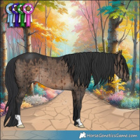 Horse Color:Brown Dun Rabicano Brindle 