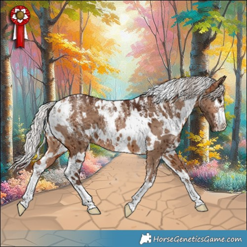Horse Color:Powder White White Spotted Silver Bay Dun Brindle