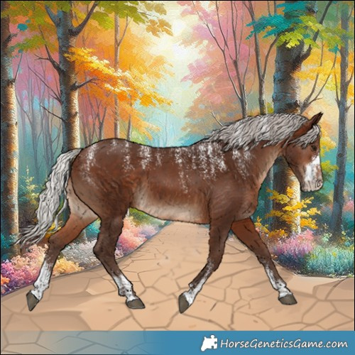 Horse Color:Powder White Silver Brown