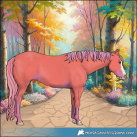 Horse Color:Watercolor Liver Chestnut Splash 