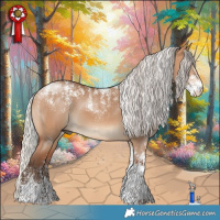 Horse Color:Powder White Silver Bay Dun