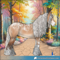 Horse Color:Powder White Silver Bay Dun 
