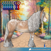 Horse Color:Powder White Silver Bay Dun 
