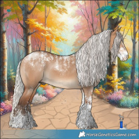 Horse Color:Powder White Silver Bay Dun 
