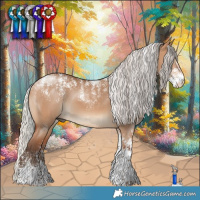 Horse Color:Powder White Silver Bay Dun