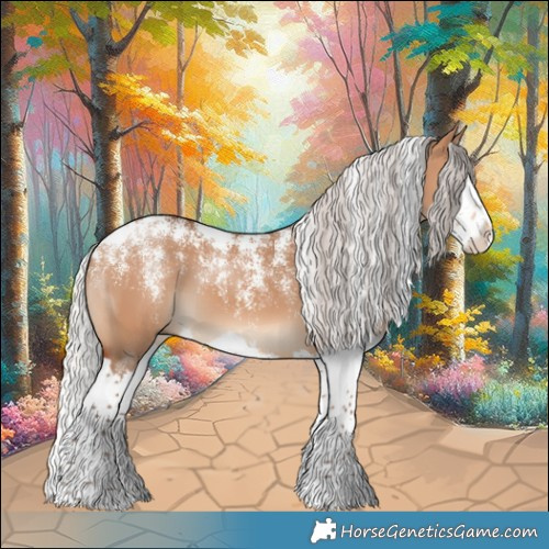 Horse Color:Powder White Silver Bay Dun Splash