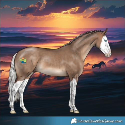 Horse Color:Silver Brown Dun Splash 