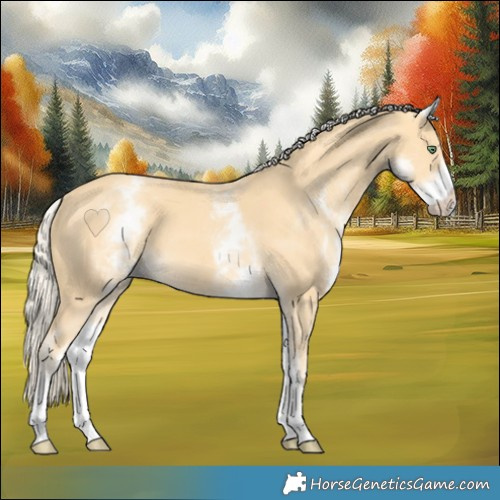Horse Color:White Spotted Gold Cream Champagne 