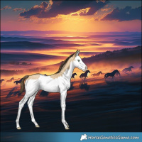 Horse Color:Amber Cream Champagne Roan Splash 