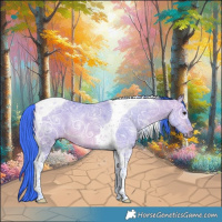 Horse Color:Watercolor Bay Ice Dun Tobiano Rabicano