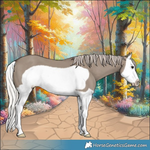 Horse Color:Silver Grullo Splash Frame 