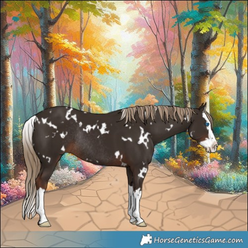 Horse Color:White Spotted Liver Chestnut Splash Rabicano 