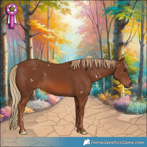 Horse Color:White Spotted Chestnut Rabicano 