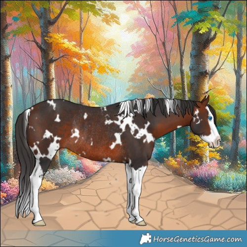 Horse Color:White Spotted Bay Splash Rabicano 
