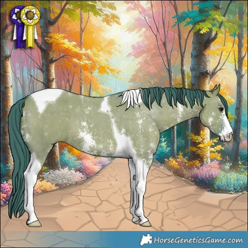 Horse Color:Watercolor Smoky Grullo Sabino Tobiano