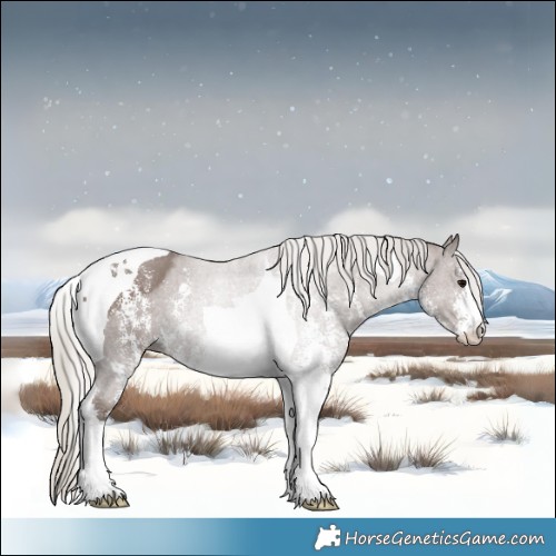 Horse Color:Silver Black Sabino Tobiano 