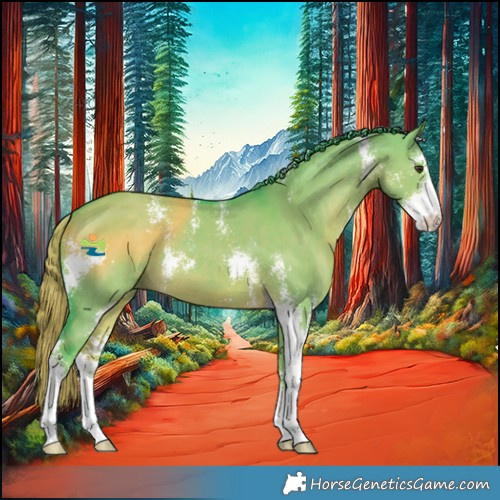 Horse Color:Watercolor Liver Red Dun Sabino