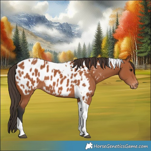 Horse Color:Bay Tobiano Appaloosa