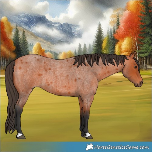 Horse Color:Bay Roan 