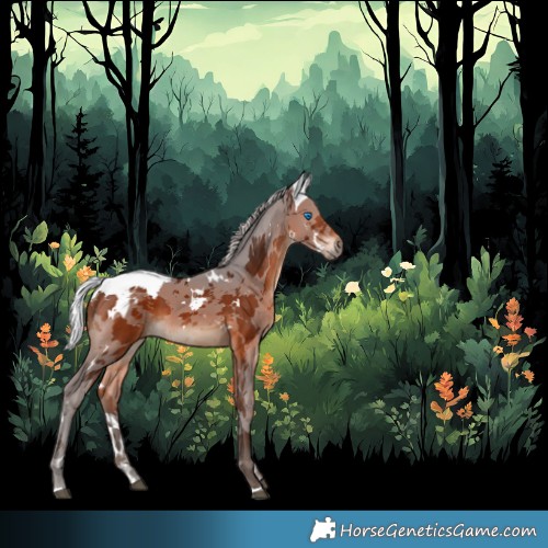 Horse Color:White Spotted Silver Brown Merle 