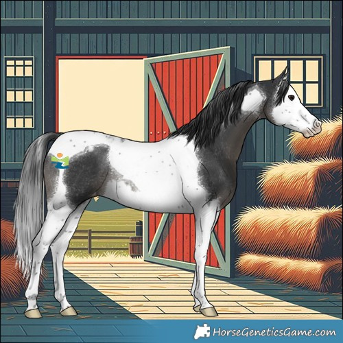 Horse Color:Black Splash Tobiano Appaloosa Rabicano 