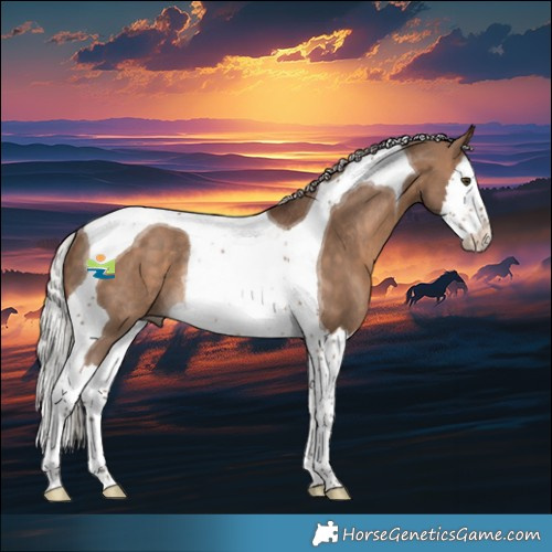 Horse Color:Silver Brown Dun Splash Tobiano Rabicano 
