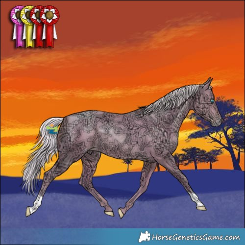 Horse Color:Watercolor Silver Smoky Black Ice Pearl 