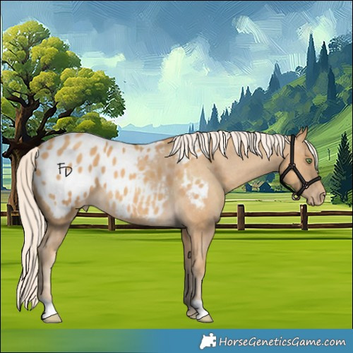 Horse Color:Gold Cream Champagne Appaloosa 