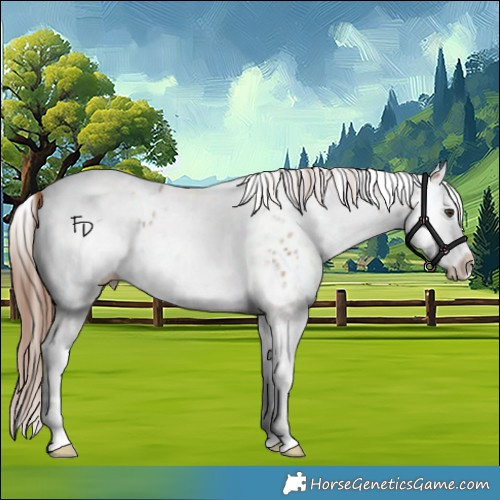Horse Color:White Spotted Chestnut Splash Appaloosa